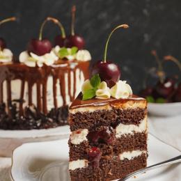 Black Forest Pastry Slice 