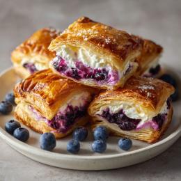 Blueberry Cream Pastry 